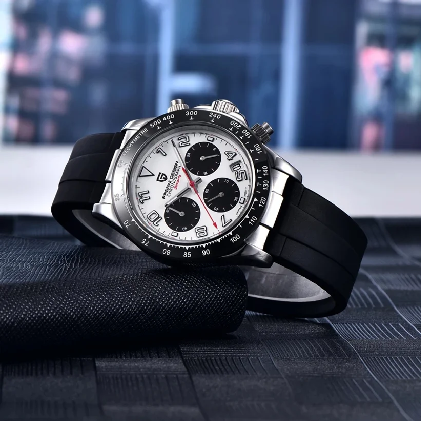 

PAGANI DESIGN New Men Quartz Wristwatches Luxury Ceramic Bezel Chronograph Stopwatch Waterproof Stainless Steel Watch For Men