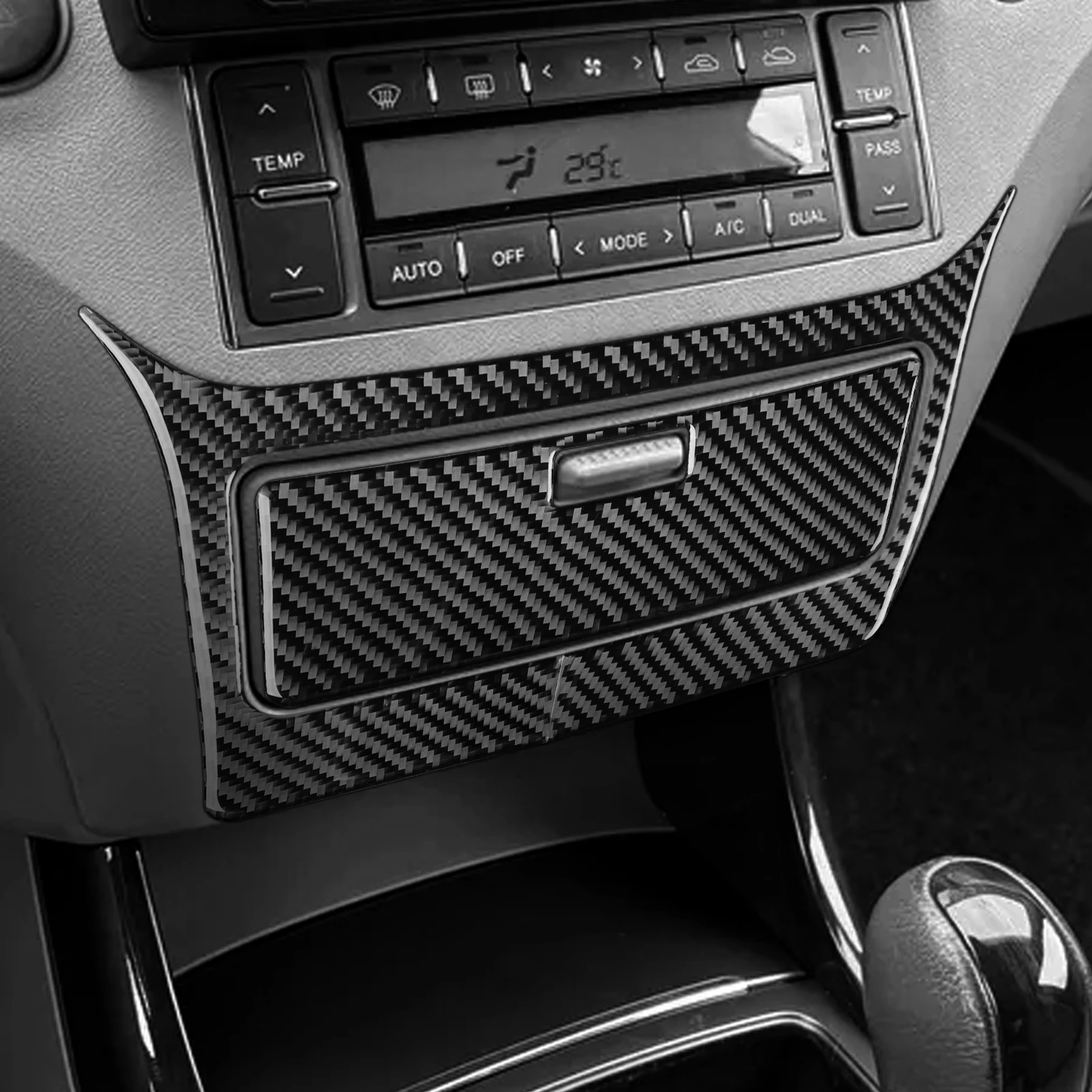 Фото Для Hyundai Azera Grandeur TG 2006-2011: накладка на центральную консоль из углеродного волокна, аксессуары для автомобиля, декоративные наклейки для интерьера №3
