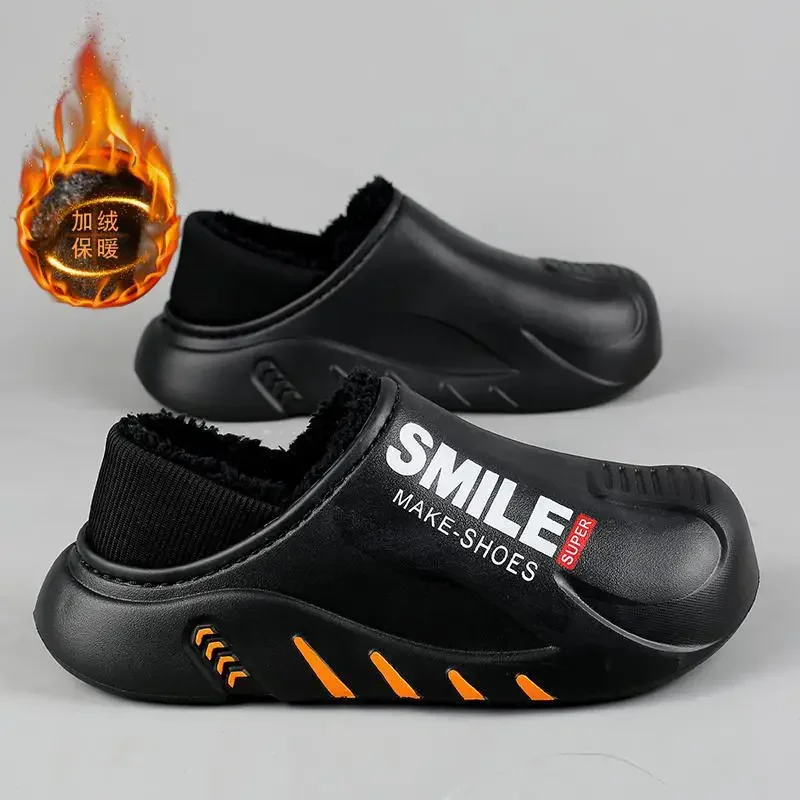 

Хлопковые тапочки для мальчиков, Мужская зимняя одежда, молодежная теплая внутренняя обувь на флисовой подкладке, мягкая хлопковая подкладка, тапки