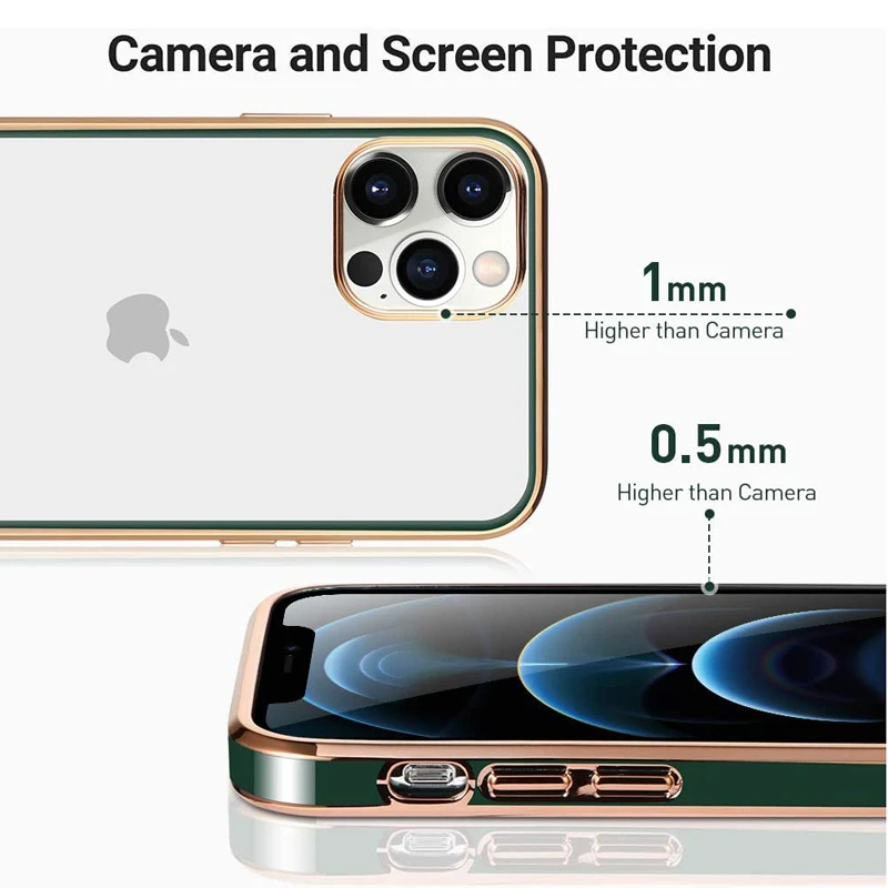 Luxury Soft Silicone Transparent Case For iPhone 13 12 11 Pro Max XS XR X 8 7 Plus iPhone11 iPhone12 12Pro 11Pro Slim Full Cover