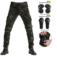 volero men motorcycle pants motorcycle jeans protective gear riding touring motorbike trousers with protect green camouflage
