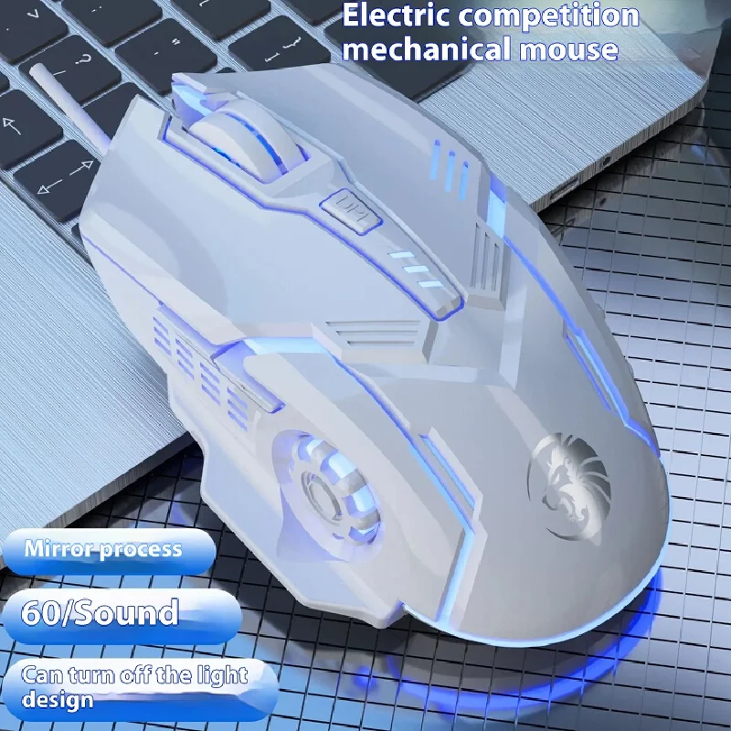 F7 Механическая проводная USBба Mute RGB Легкий звук Игровой офис CSGO Домашний