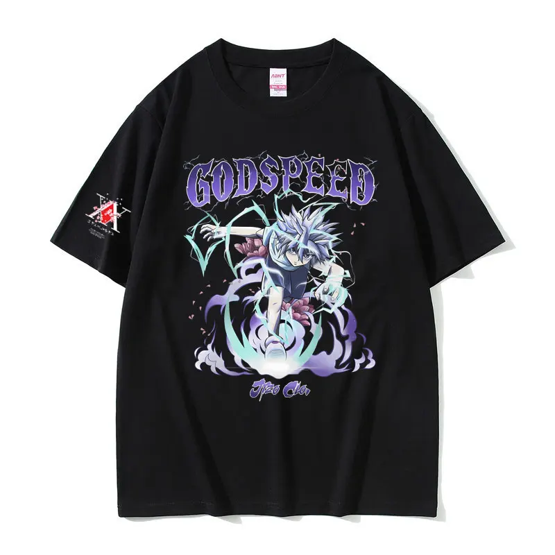

Japanese Anime Hunter X Hunter Killua Zoldyck Tee Shirt Summer Men Oversized Tshirt Male Cartoon Streetwear Men's Manga T-shirts