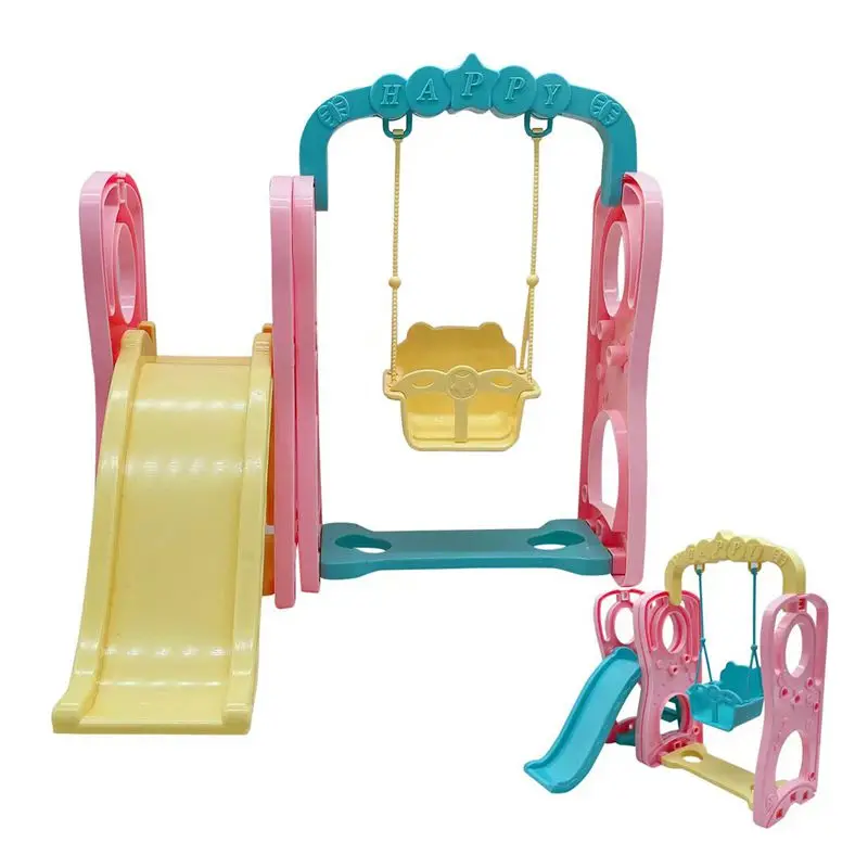 

1 Set Doll Accessories Slide Amusement Park for Kelly Doll 1/12 Size Doll Furniture Kindergarten Slide Swing Play House DIY Toy