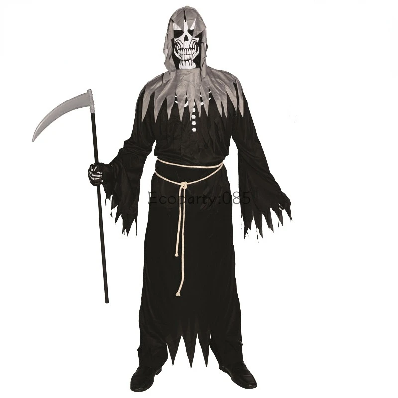 

Horror Ghost Costume Halloween Cosplay Party Clothes Stage Costumes Carnival Ghost Festival Masquerade Uniform Full Set robe