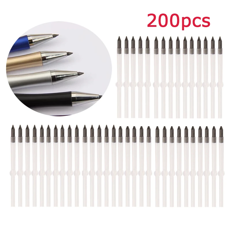 

200Pcs Pencil Inkless Replaceable Pencil Nib Pencil Tip Head for Unlimited Writing No Ink Pen