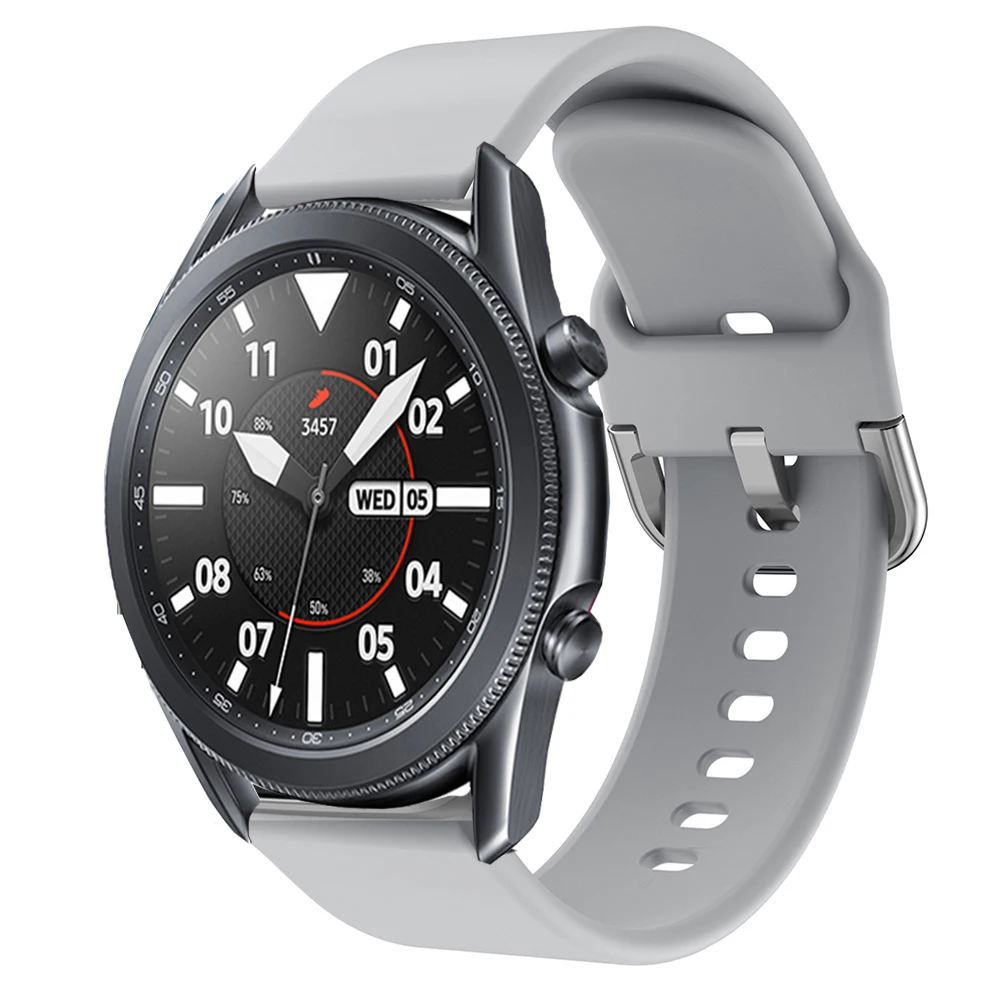 Для Samsung Galaxy Watch 3 41 мм 45 ремешок 20 22 силиконовый для 42 46 мм/Gear S3 S2/Active 2 спортивный