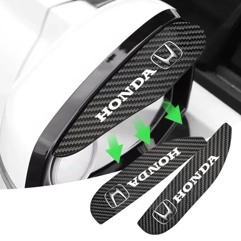 2 шт. автомобильное зеркало заднего вида дождевик для бровей Honda Mugen Power Civic Accords CRV