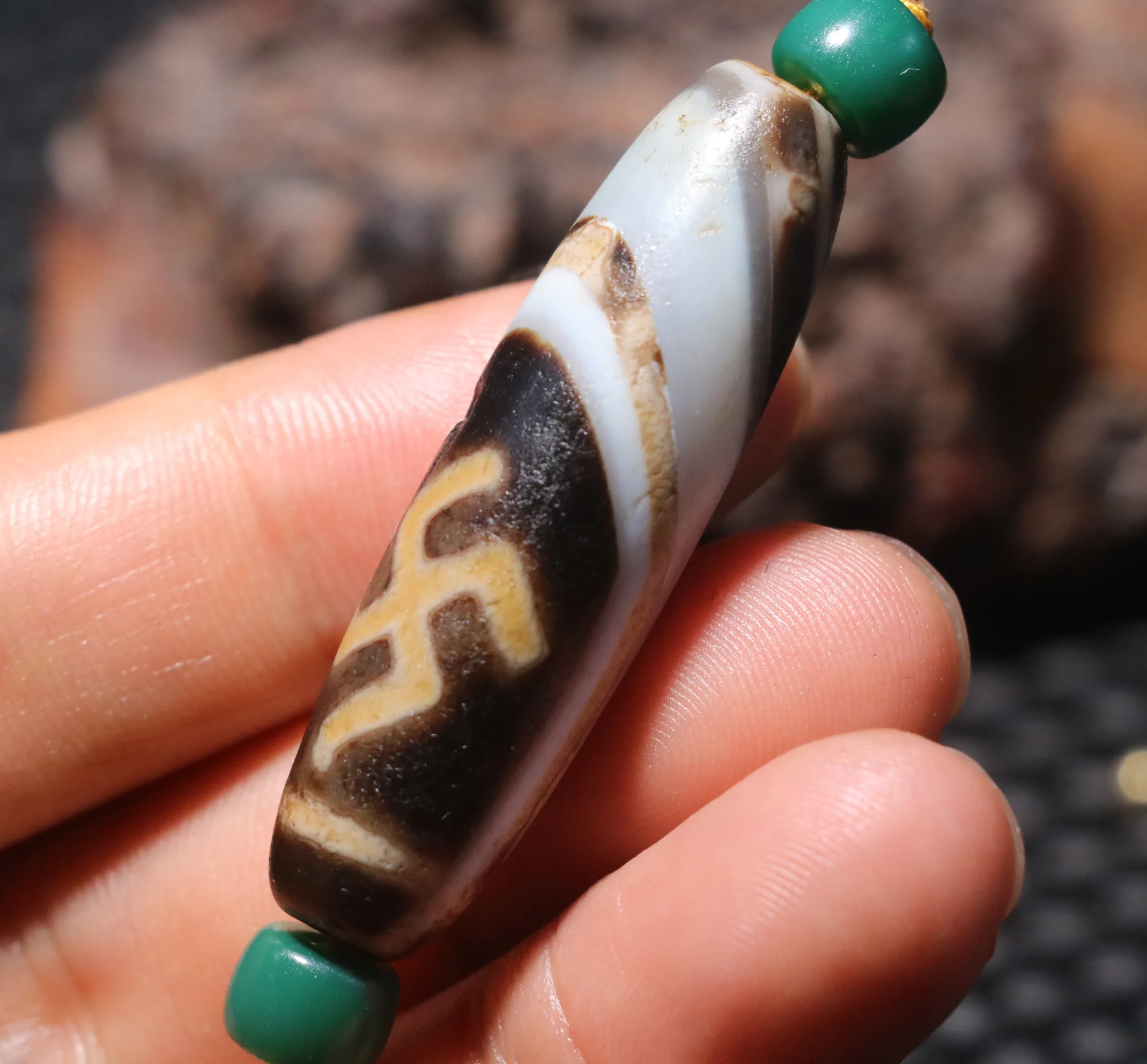 Энергетический тибетский старый агат Wanzi натуральный шелкопряд целитель яма дзи