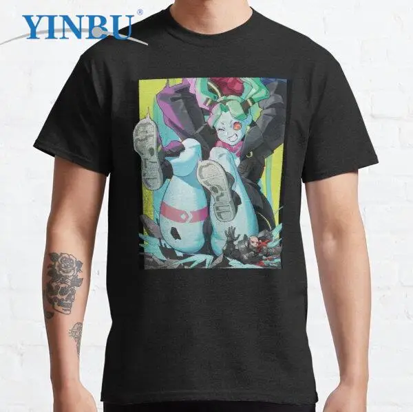 

Футболки от Cyberpunks Edgerunners, высококачественные футболки YINBU Graphic, мужские футболки Cyberpunks edgerunners