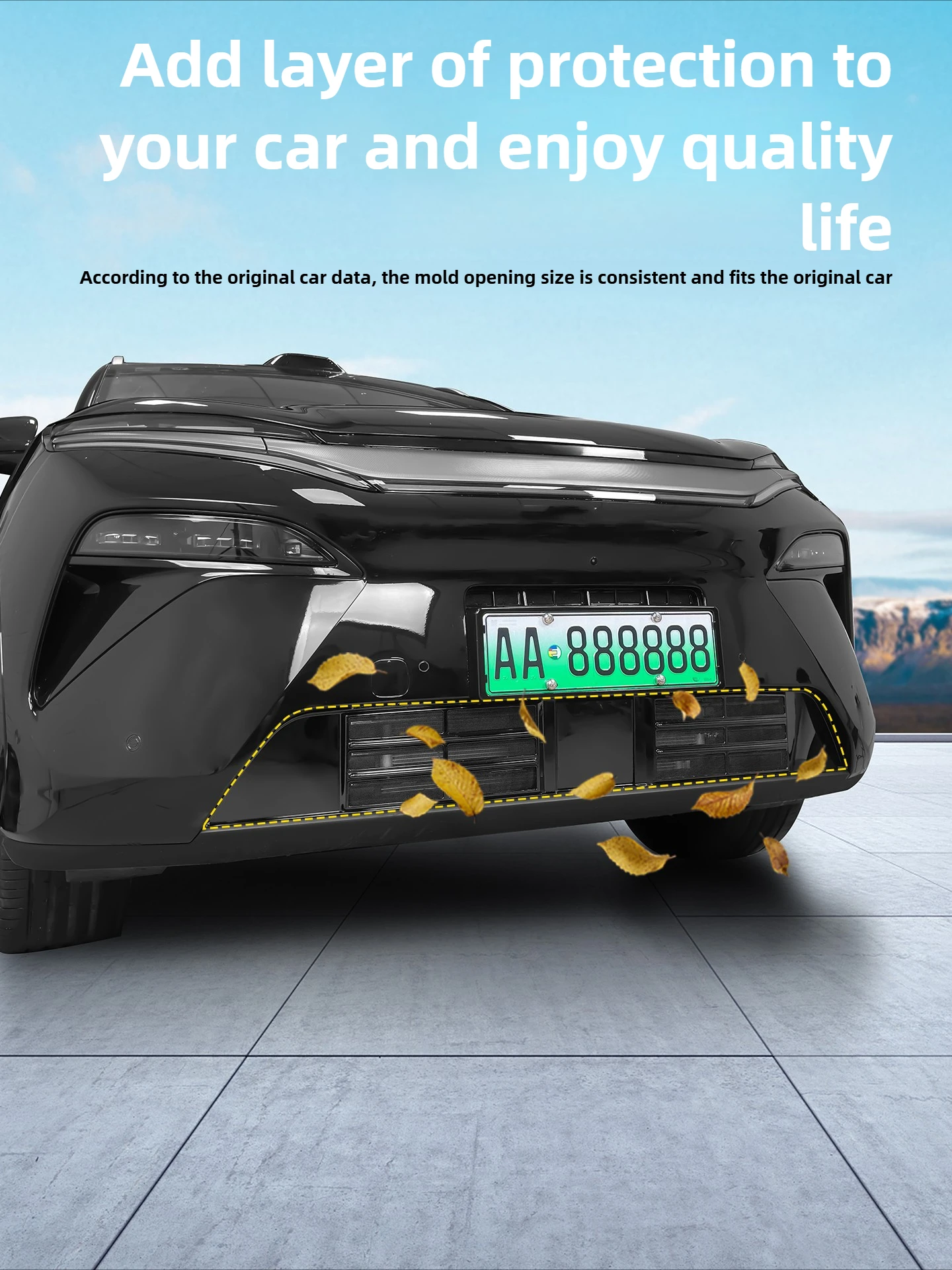 Фото Для BYD Tang L разборная сетка от насекомых DM/EV специальный передний бампер резервуар для воды средняя сетка защита от комаров №3