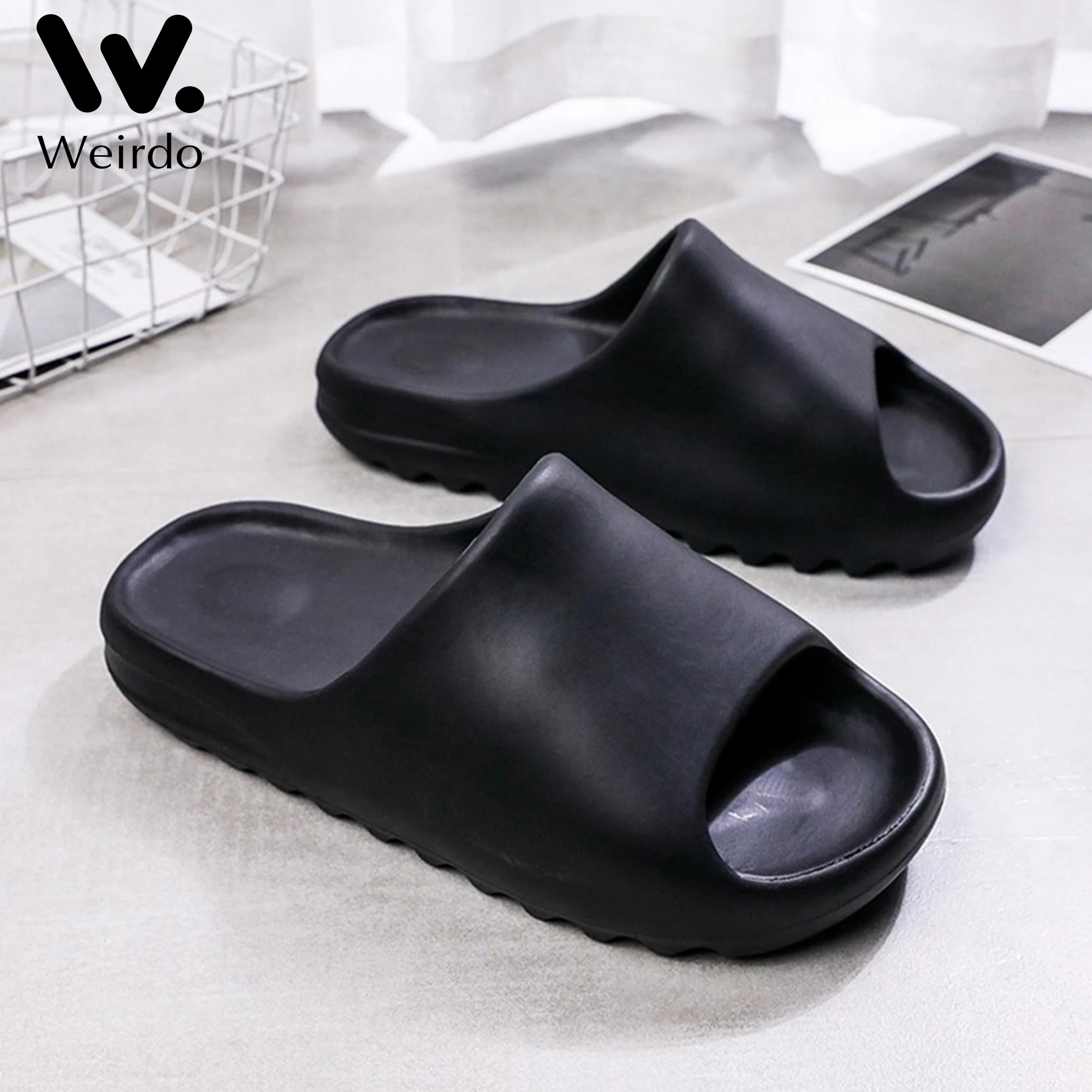 

Summer Beach Ourdoor Slides Ladies Slippers Indoor Eva Soft Flip Flops Thick Serrated Sole Anti-slip Shoes Women Men Sandals