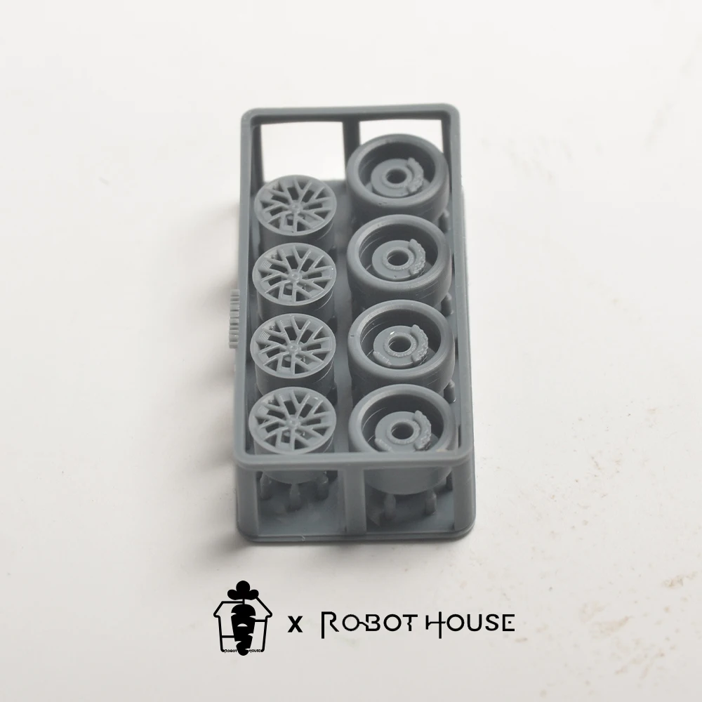 Robot House 1/64 3D-принт набор колес из смолы и тормозной печатью МУЗЫЛЬНЫЙ АВТОМОБИЛЬ