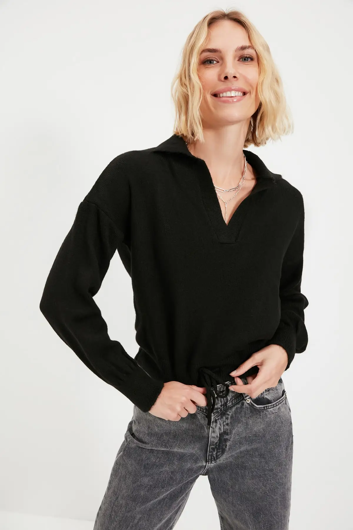 

Trendyol Polo Collar Knitwear Sweater TWOAW22KZ0519