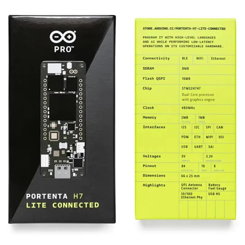 ARDUINO PRO Portenta H7 Lite Connected ABX00046 STM32H747XIH6 Макетная плата Итальянская новая оригинальная