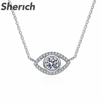sherich angel eye s925 sterling silver 0 5carat moissanite unique design personality pendant necklace womens gift brand jewelry