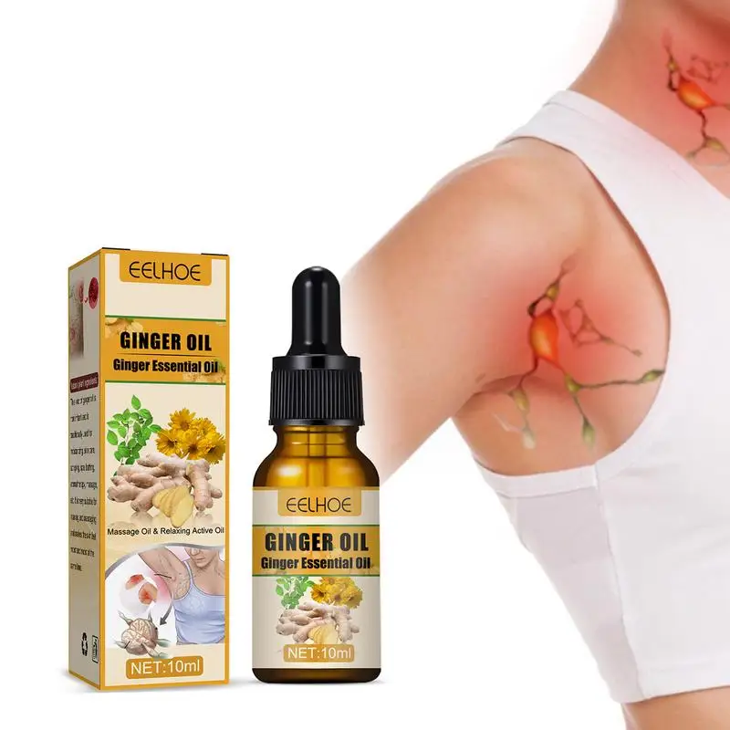 

10ml Ginger Essential Oil 10ml Lymphatic Drainage Ginger Oil Natural Drainage Ginger Oil Essential Relax Massage Liquid 10ml