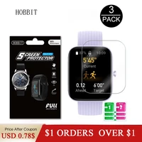 3pcs tpu protection film for amazfit bip 3 bip3 pro smartwatch screen protector hd clear anti scratch protective film not glass