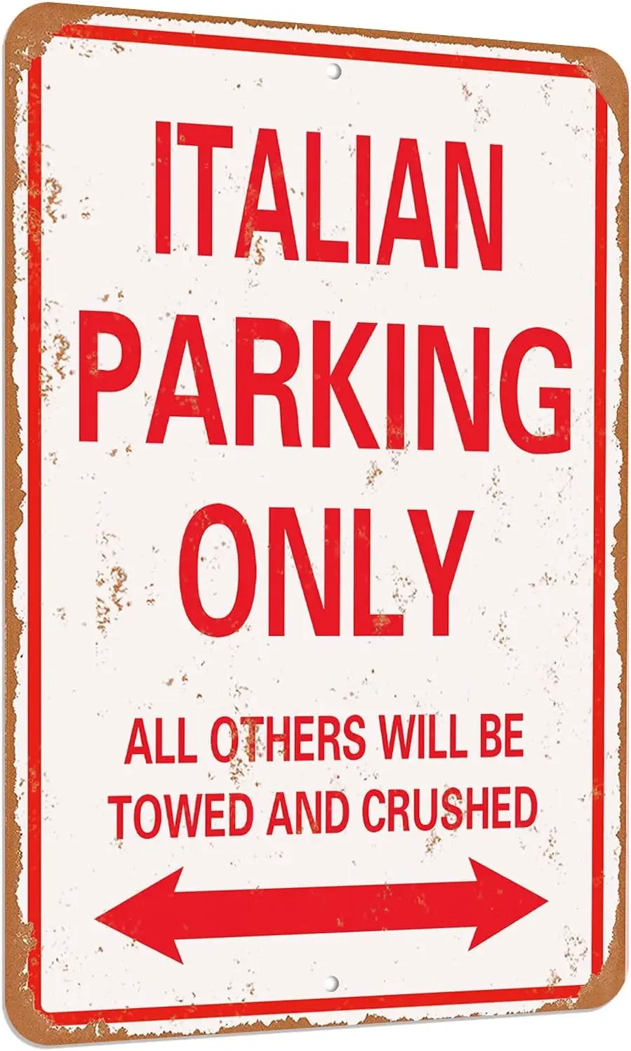 TCHPAX 12X8 - ITIAN Парковка только винтажный вид забавная ментальная жестяная