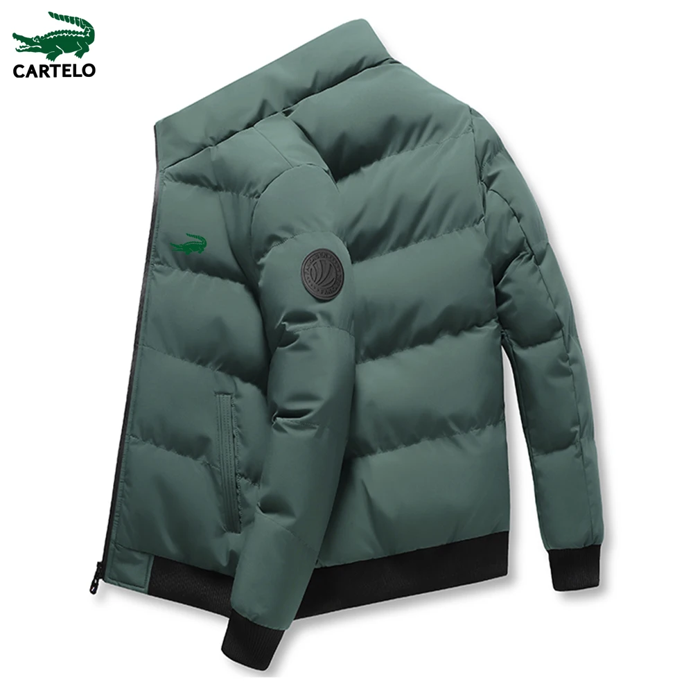 CARTELO 2022 New Men's Zipper Baseball Suit Men's High-end Leisure Printing Coat Autumn and Winter Cotton-Padded Clothes Jacket