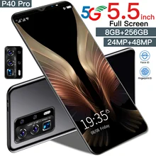 Téléphone Portable Galaxy P40 Pro 5G avec Écran de 5.5 Pouces, Android 10.0 Smartphone avec Batterie de 4800 mAh, 24 + 48 MP, 10 Cœurs et Reconnaissance Faciale  (1)