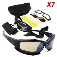 military x7 glasses outdoor tactical goggles shooting hiking camping cycling mountaineering polarized glasses 4 lenses