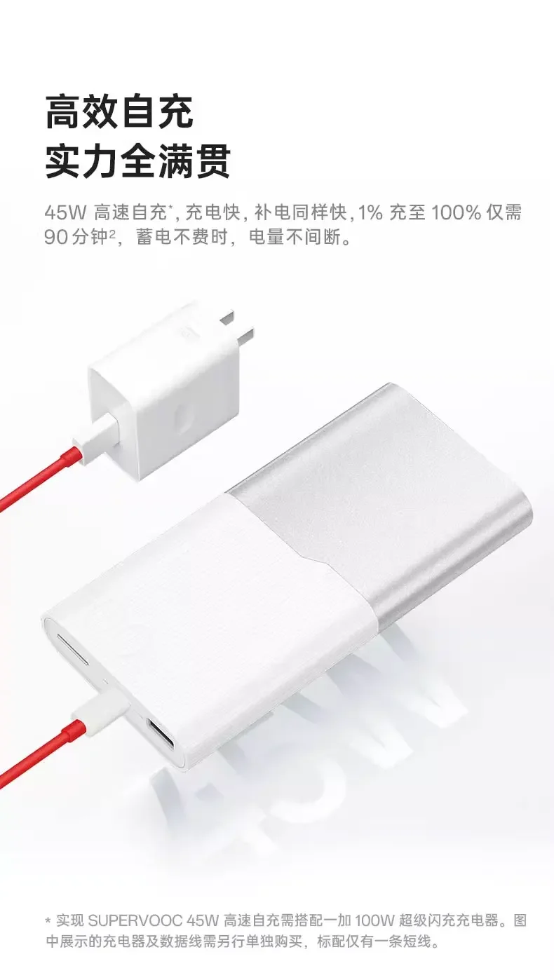 Power Bank 100 Вт 12000 мАч SuperVOOC PD 45 для ноутбука и планшета совместимый с OPPO Realme