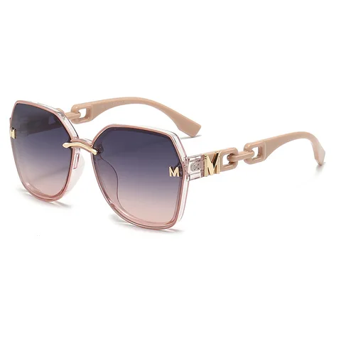 Очки солнцезащитные женские в стиле ретро, брендовые большие классические квадратные очки с градиентом и большой оправой, UV400