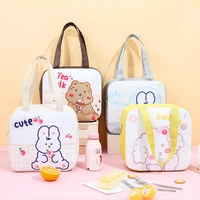 cartoons waterproof lunch bag office portable food thermal pouch bento pocket picnic fruit snack keep fresh handbag accessories