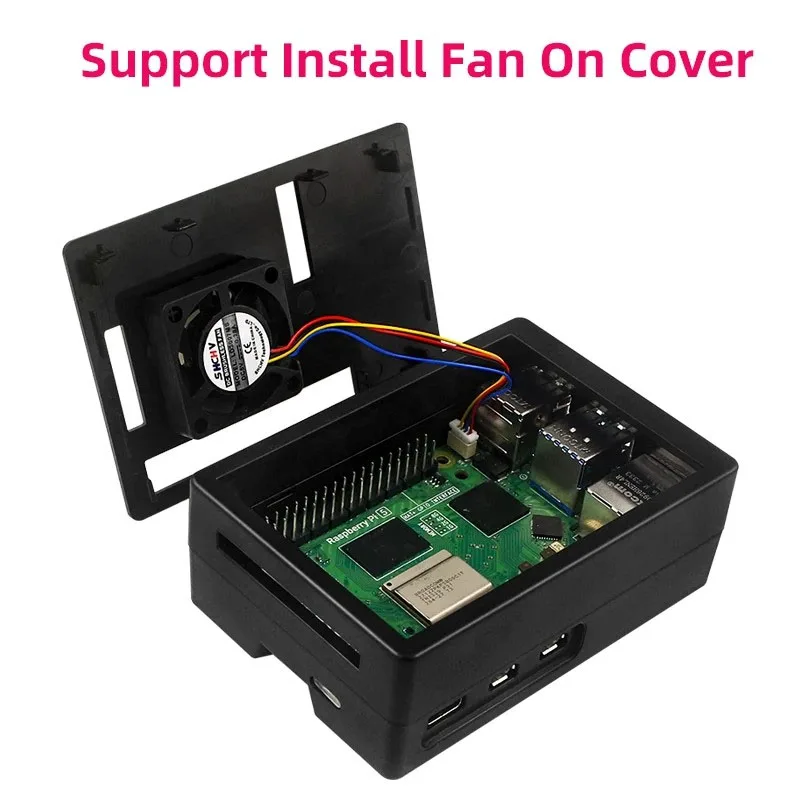 Raspberry Pi 5 ABS чехол дополнительный кулер для охлаждения PWM активный поддержка