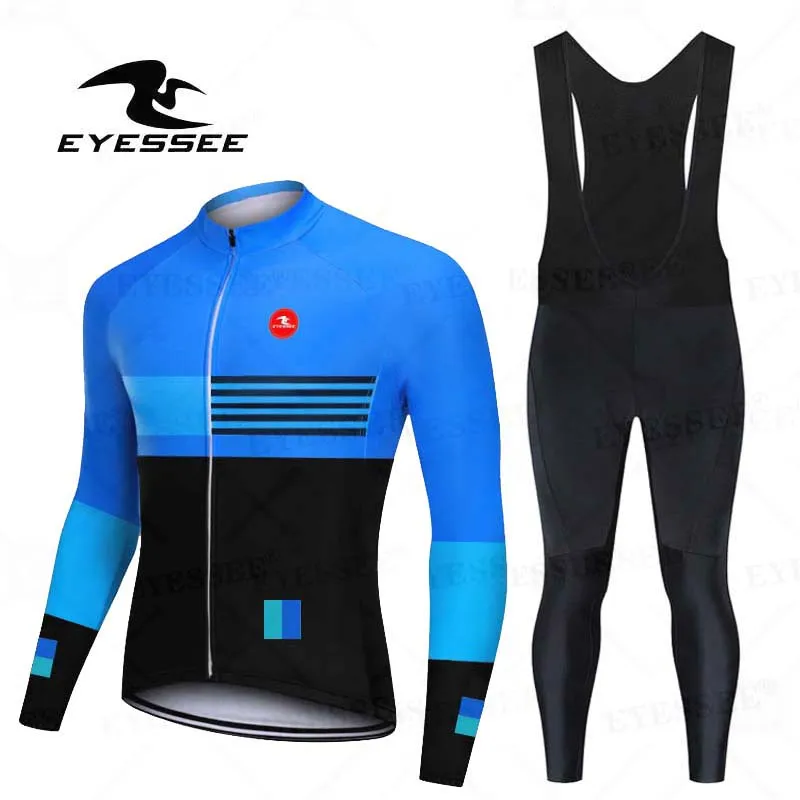

2023 новые комплекты для велоспорта EYESSEE с длинным рукавом, велосипедная одежда, дышащие весенне-Осенние костюмы из Джерси для горного велоспорта