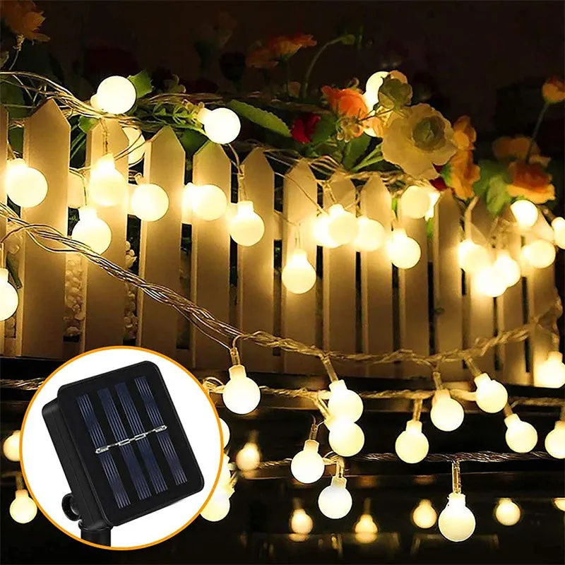 

8 Modes Solar Charing Led Fairy String Lights Outdoor Waterproof For Christmas Bedroom Garden Yard Wedding Home Decoration Lamps