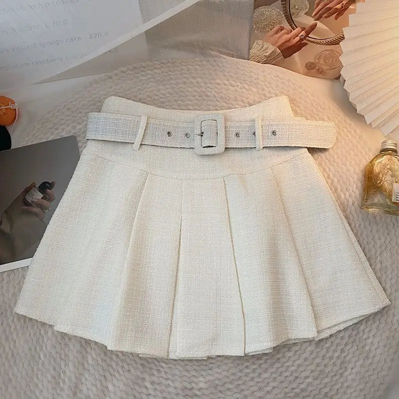 

Женская плиссированная юбка с высокой талией, маленькая облегающая юбка трапециевидной формы в Корейском стиле для весны и лета