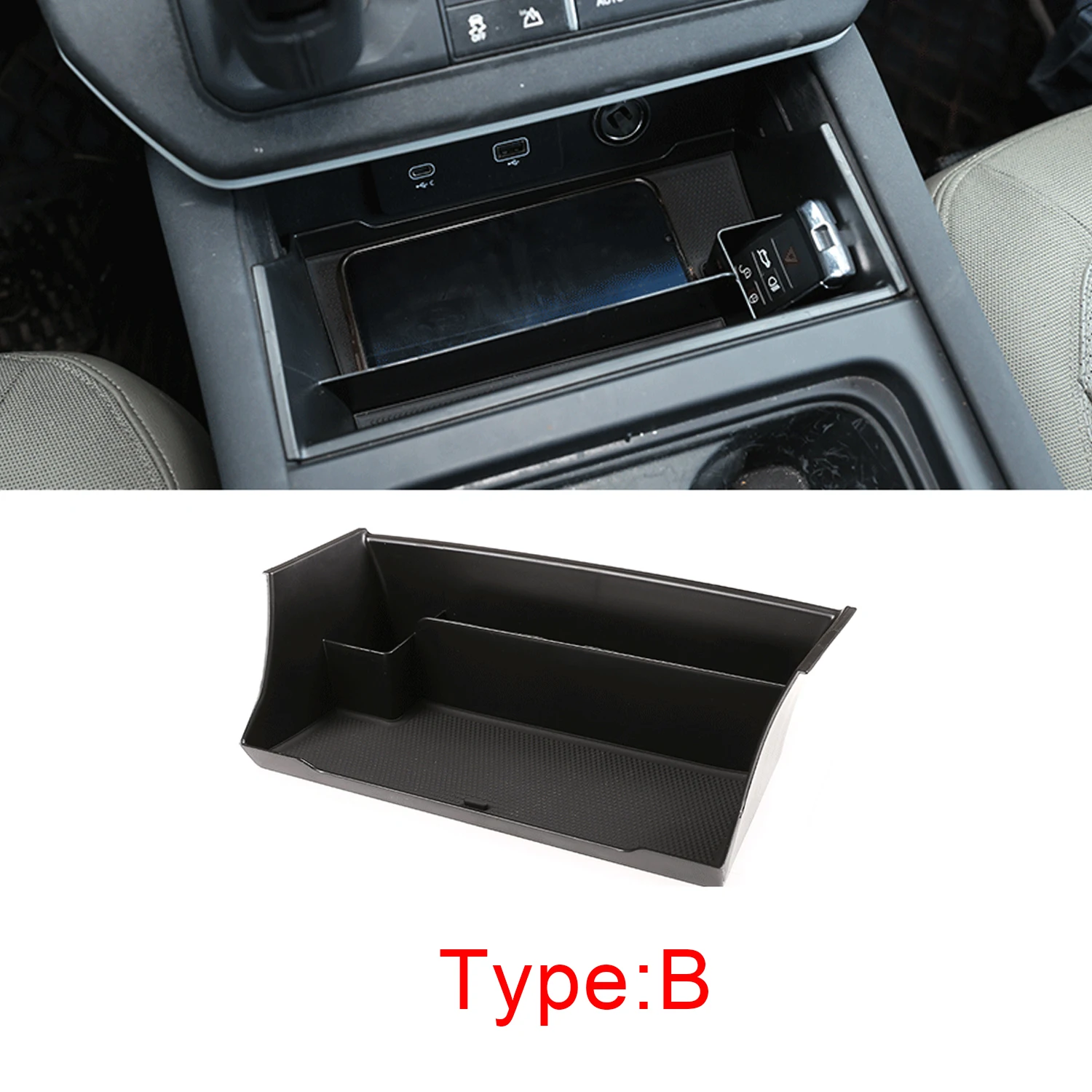 

Для Land Rover Defender 90 110 2020 2021 2022 2023, передний ящик для хранения центрального управления автомобиля, аксессуары для интерьера