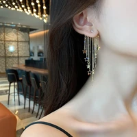925 silver needle europe and the united states stars tassel earrings senior sweet delicate fashion special girl gift wholesale