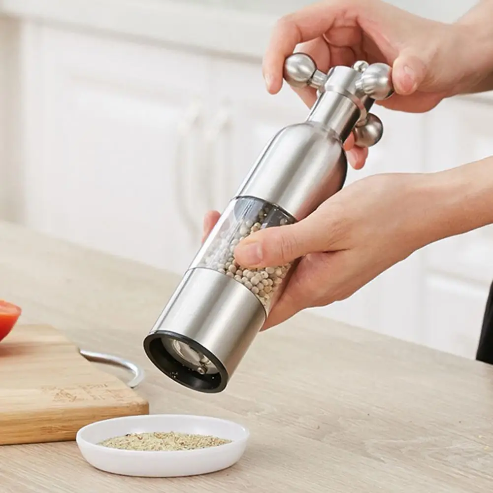 

Stainless Steel Grinder Manual Salt and Pepper Mill ceramic core Sesame Spice Grinder Gadgets Home Kitchen Tools BBQ Accessory
