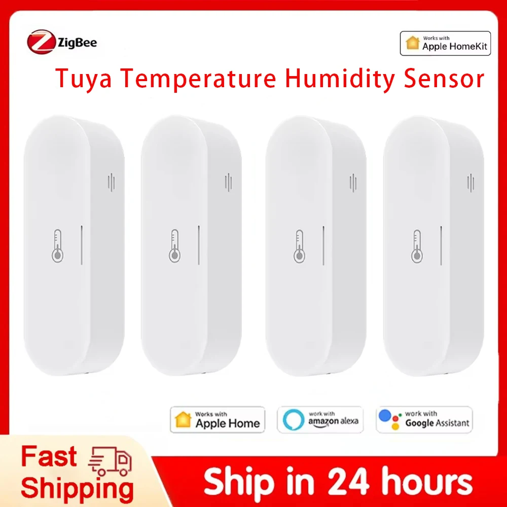 Умный Датчик Температуры И Влажности Tuya Zigbee Термостат С Голосовым Управлением