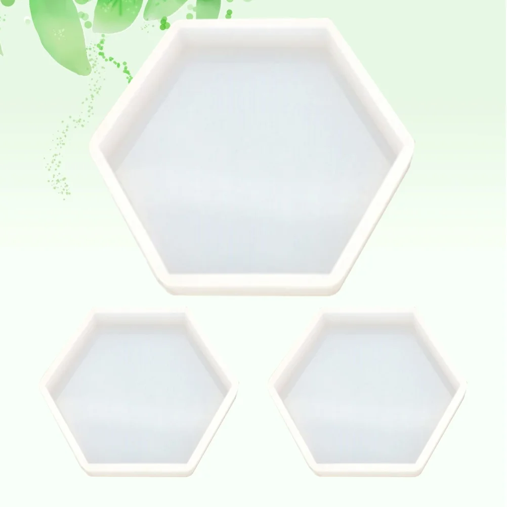 

Mold Molds Resin Silicone Hexagon Epoxy Crystaldiy Coasterlarge Casting Jewelry Tray Mould Clay Decors Home Gift Anniversary