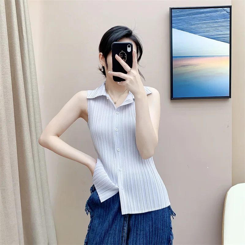 

Летняя новая приталенная женская футболка с короткими рукавами и воротником на пуговицах