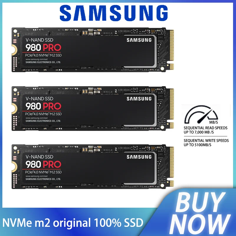 

SAMSUNG оригинальный 980 PRO ssd жесткий диск 500 Гб Внутренний твердотельный накопитель 1 ТБ PCIe 4,0 nvme m2 ssd Pen Drive 2 ТБ для ноутбука ПК HDD