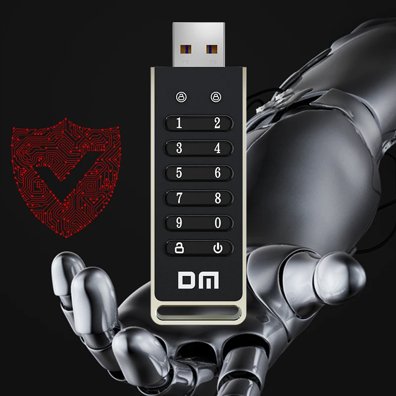 USB-накопитель С Шифрованием DM FD063 3 2 Бит Паролем Безопасный Металлический USB 256 ГБ
