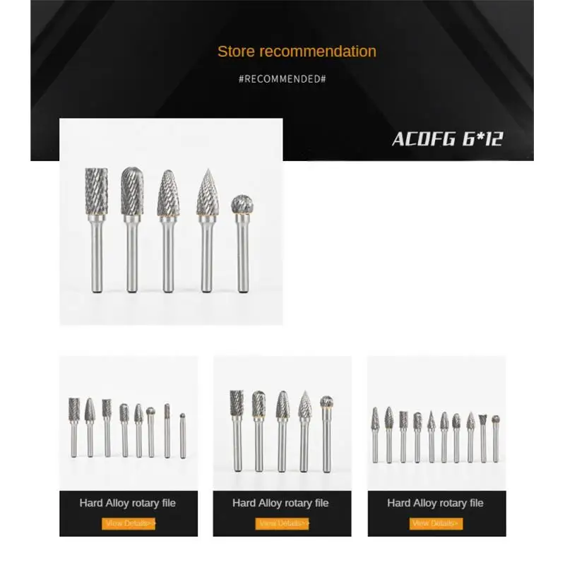 

25mm Root Canal File Gold Clamp-on Tool Tungsten Carbide Burr Drill Bit Metal Iron Aluminum Sharp Blade Required Rotary File