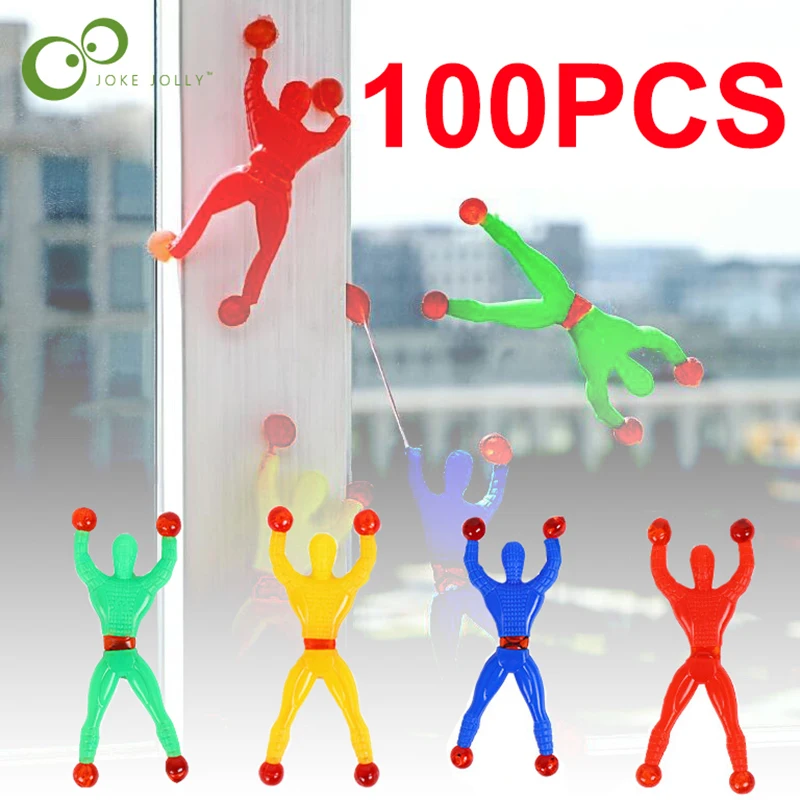 100pcs Funny Sticky Wall Climbing Men Toys for Children Plastic Climbing Flip Man Attractive Classic Gift Kids Novelty Toy DDJ