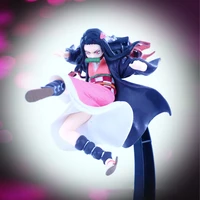 anime demon slayer kimetsu no yaiba figure kamado nezuko action figure combat posture flying kick pvc model toys for kids gifts