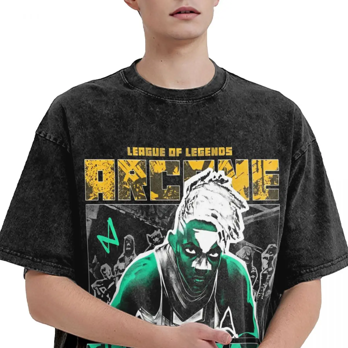 Футболка Arcane Ekko хлопок мужская oversize