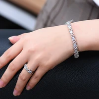 soramoore new trendy ins style shiny elegant bangle ring set for women bridal noble wedding engagement anniversary party gift