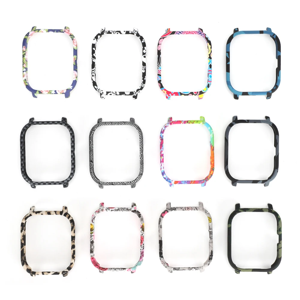

12pcs PC Watch Case Colorful Pattern Lightweight Protective Shell Fit for AMAZFIT GTS
