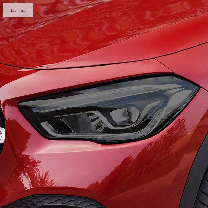 

Car Headlight Protective Film Transparent Black TPU Sticker For Mercedes Benz GLA Class X156 H247 GLA45 200 250 AMG Accessories