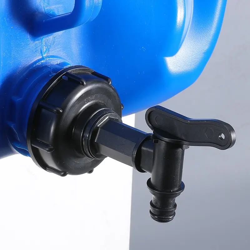 

3/4' IBC faucet ton barrel valve s60 center transfer cover turn 6 minutes 3/4 black pacifier faucet