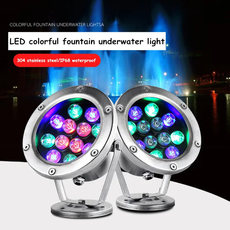 Underwater Light Outdoor Waterproof RGB Fountain Lights Landscape Spotlight for Water Pools Swimming Pool Fish Tank Fish Pond